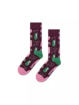 HAPPY SOCKS | Damen Socken JUNGFRAU 36-40 dark red | 